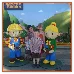 Kids with costumed characters at a theme park